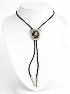 Unbranded Silver Tone Bolo Tie Square Dancing Costume Jewelry Western Unisex